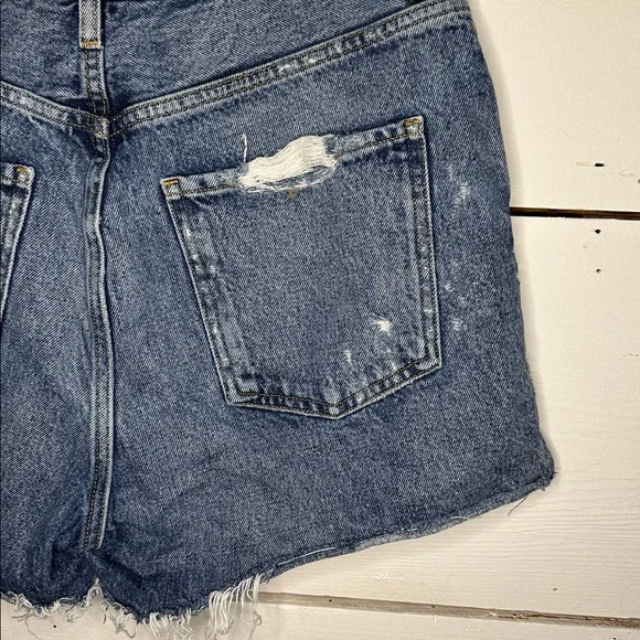 AGOLDE Dee Short Vintage High Rise Organic Cotton Denim Jean Shorts